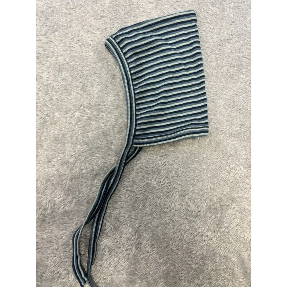 Kate Quinn Blue Striped Elf Hat/Bonnet 6-12 Months  0765